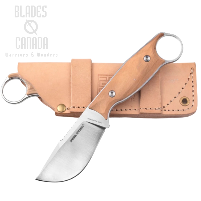 Real Steel Furrier Fixed Blade Skinner Knife, N690, Olive Wood, 3611W